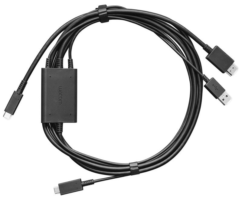 Kábel Wacom s rozlíšením až 4K, čierna farba