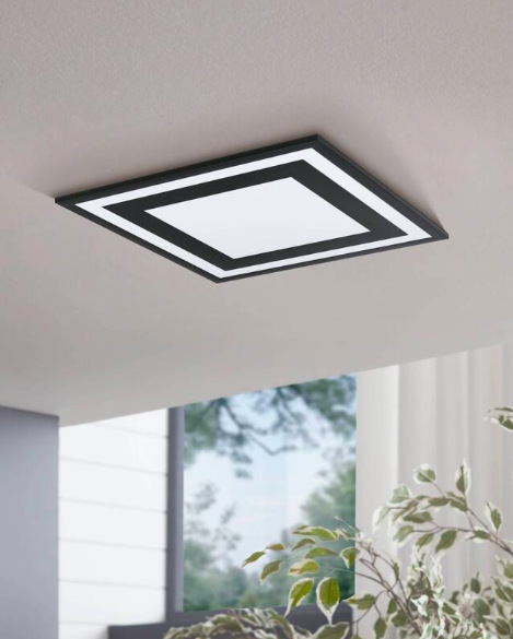 LED stropné svietidlo Eglo Savatarila čierne/biele LED stropné svietidlo Eglo Savatarila čierne/biele