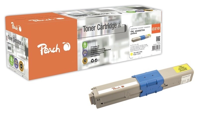 Toner Peach pre tlačiarne OKI, žltá farba