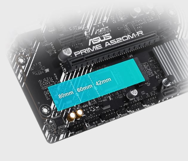 Základná doska Asus PRIME A520M-R Konektivita a rozšírenie dosky Asus PRIME A520M-R