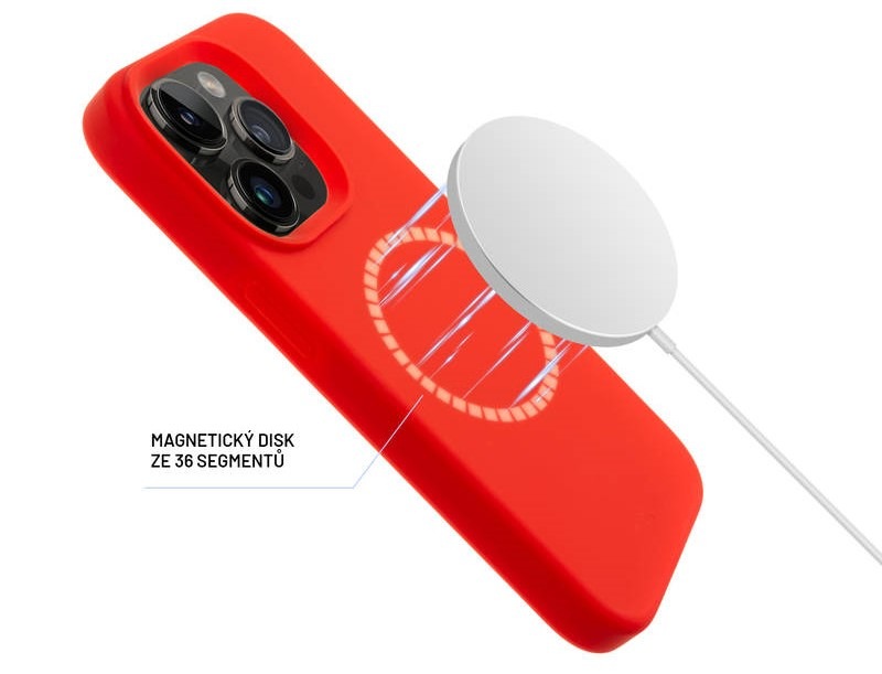 Kryt na mobil FIXED MagFlow s podporou MagSafe na Apple iPhone 14 Pro červený Kryt na mobil FIXED MagFlow s podporou MagSafe na Apple iPhone 14 Pro červený