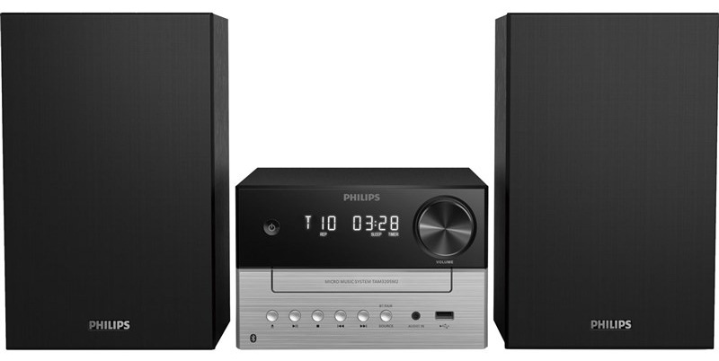 Mikro HiFi systém Philips TAM3205M čierny/strieborný