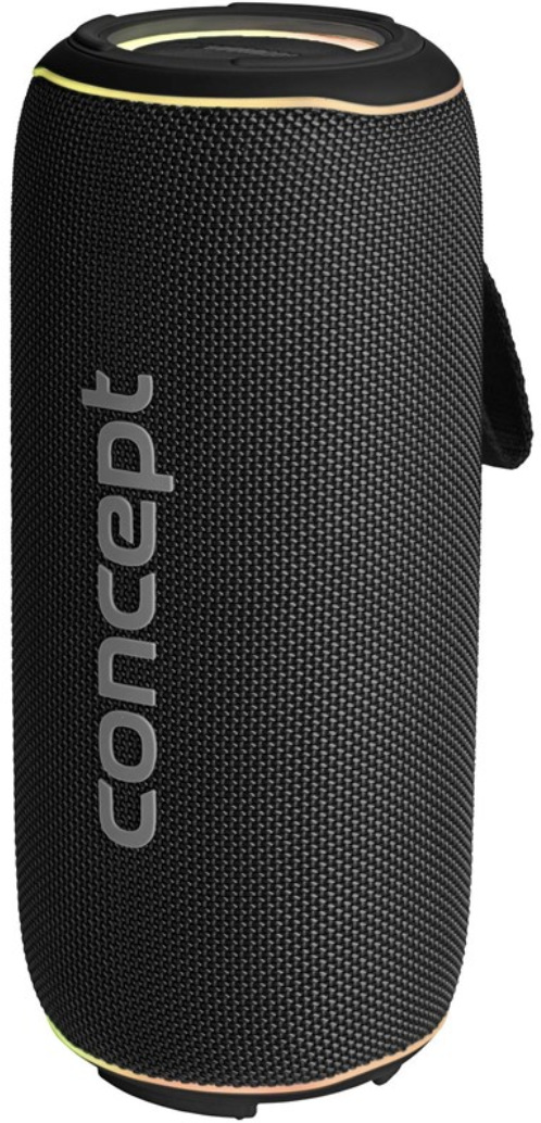 Prenosný reproduktor Concept SoundJoy BR5530 v čiernom prevedení s LED osvetlením a pútkom