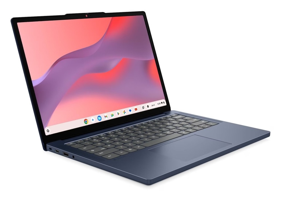 Notebook Lenovo Lenovo Chrome 14M8911 modrý Pri notebooku Lenovo Chrome sa podaril aj dizajn. Zaujme vás predovšetkým odolné plastové šasi, ktoré zároveň ponúkajú spoľahlivú ochranu vnútorných komponentov.