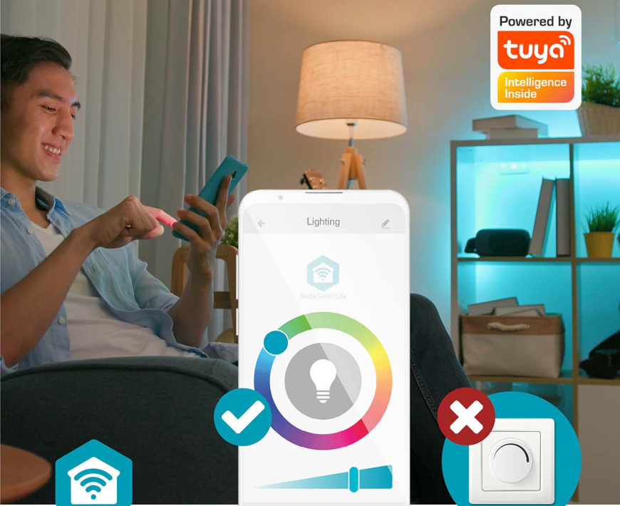 LED stropné svietidlo Nedis SmartLife Wi-Fi, RGB, 29 cm biele Nedis SmartLife Wi-Fi, RGB, 29 cm (WIFILAC31WT), biela
