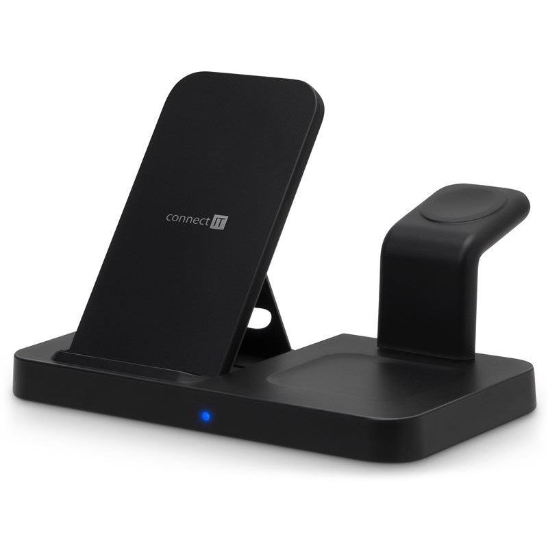 Bezdrôtová nabíjačka Connect IT MultiCharge 3v1 pro Samsung čierna