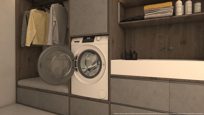 Práčka so sušičkou Haier HWD80-BP14929A-S biela