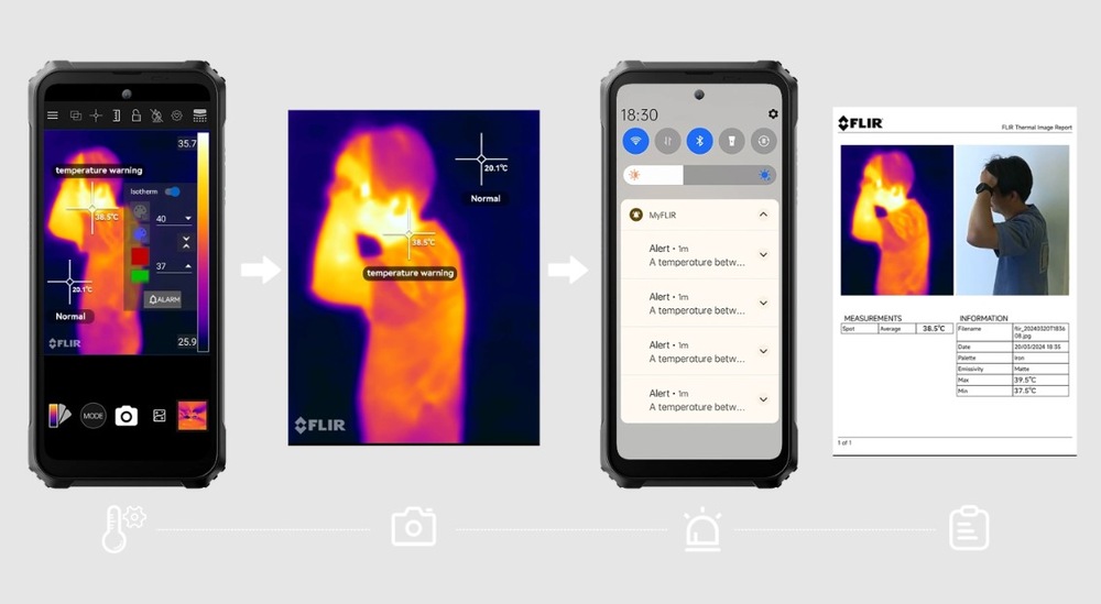 Mobilný telefón Aligator Blackview BL9000 PRO 5G 12 GB / 512 GB čierny Termokamera telefónu Aligator Blackview BL9000 PRO 5G