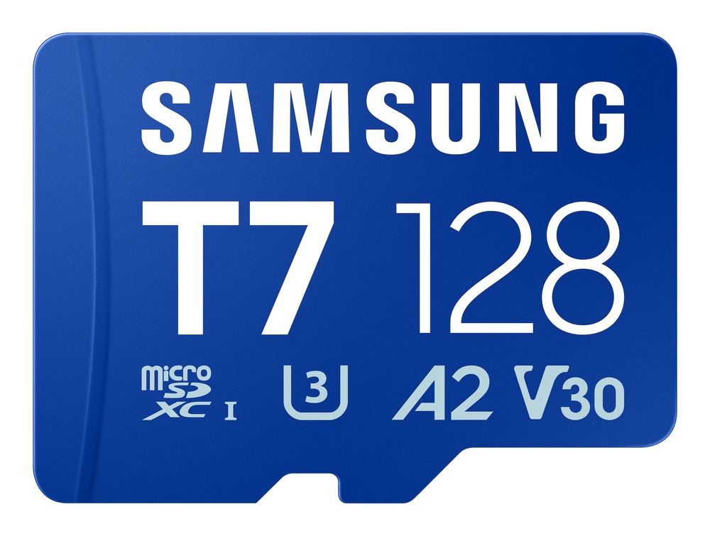 Pamäťová karta Samsung T7 MicroSDXC 128GB UHS-I U3 (170R) modrá Detail pamäťovej karty Samsung T7 128 GB MicroSDXC