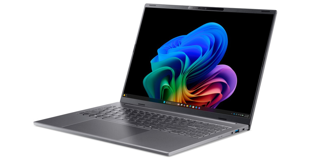 Notebook Acer Aspire 16 AI (A16-I71M-75KD) sivý Intel Core Ultra 7, 16 GB RAM a Copilot+ PC zaistia vysoký výkon aj chytré funkcie AI.