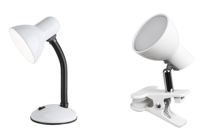 Set stolných lampičiek Rabalux s príkonom 40 a 5 W, biela farba