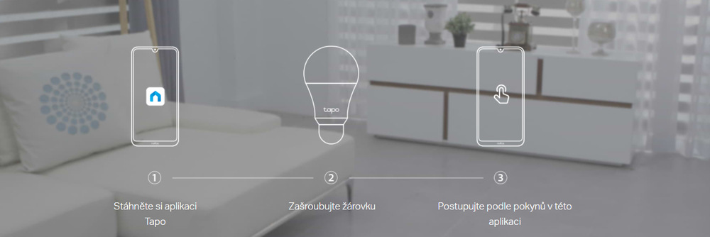 Inteligentná žiarovka TP-Link Tapo L510E Smart, 8,7 W, E27, teplá biela Inteligentná žiarovka TP-Link Tapo L510E Smart, 8,7 W, E27, teplá biela