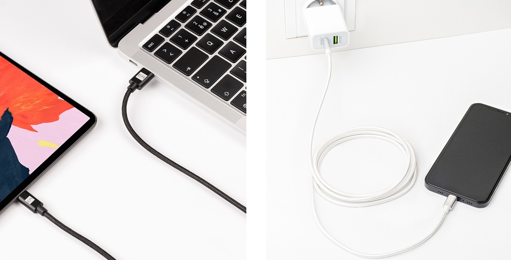 Kábel ERPOWER USB-C/Lightning, 1,2m biely ER Power