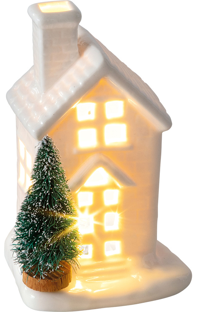 LED dekorácie RETLUX RXL 391, porcelánový domček, 1 LED, 11,4 cm, teplá biela