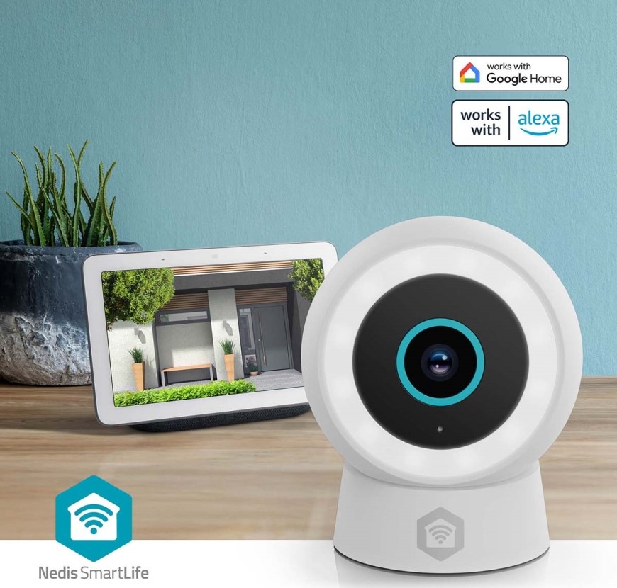 IP kamera Nedis SmartLife Wi-Fi, s reflektorom biela IP kamera Nedis SmartLife Wi-Fi, s reflektorom - biela