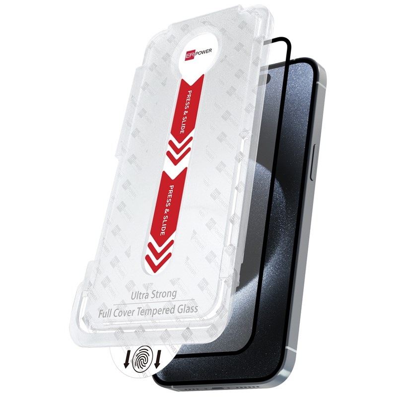 Tvrdené sklo Full Cover Easy Install ER GLASS na Apple iPhone 17″ width=