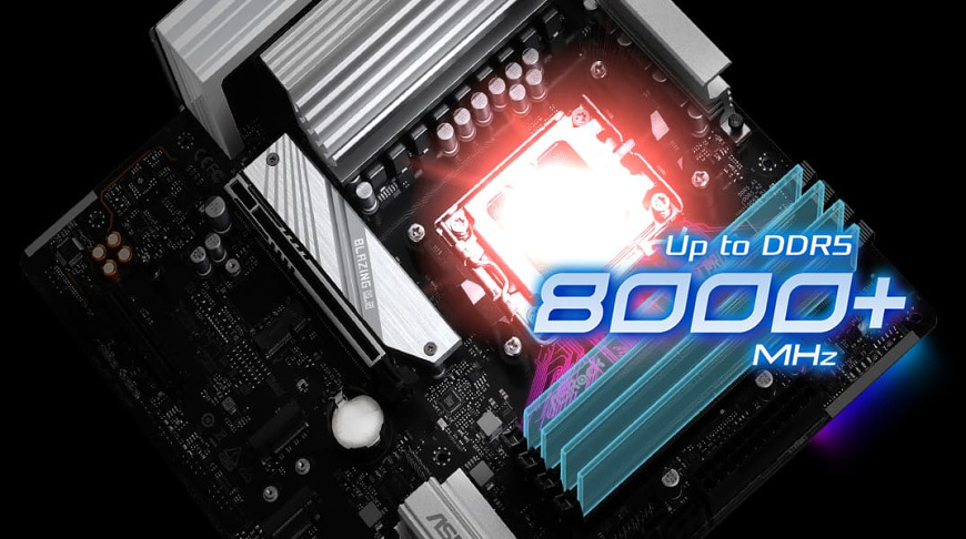 Základná doska ASRock B850M PRO-A WIFi Podpora pamätí DDR5 až 8000+ MHz na základnej doske ASRock B850M Pro-A