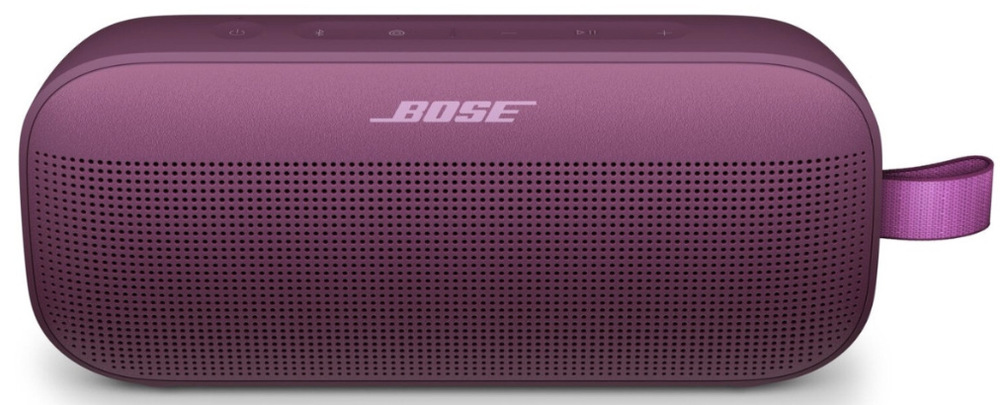 Čelný pohľad na Bose SoundLink Flex II s mriežkou reproduktora a bočným pútkom