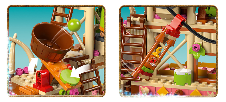 Stavebnica LEGO® │ Disney 43258 Loď Kakamorov Loď je možné rozdeliť na tri člny a kanoe s úložným priestorom spestruje samostatné hranie.