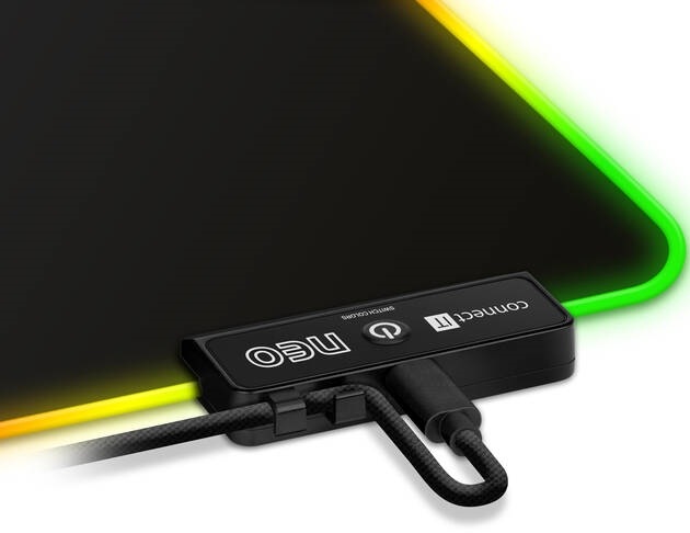 Podložka pod myš Connect IT NEO RGB, veľ. S 32 x 24,5 cm čierna Podložka pod myš Connect IT NEO RGB, veľ. S 32 x 24,5 cm čierna