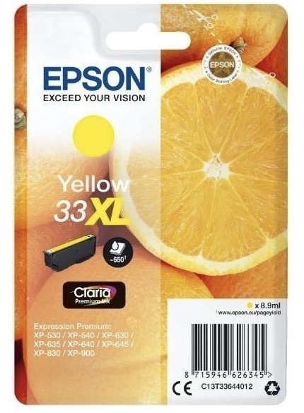 Cartridge Epson 33XL, 650 strán žltá