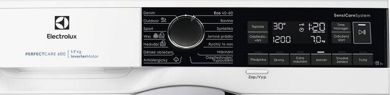 Práčka Electrolux SensiCare 600 EW6SM227CC biela panel