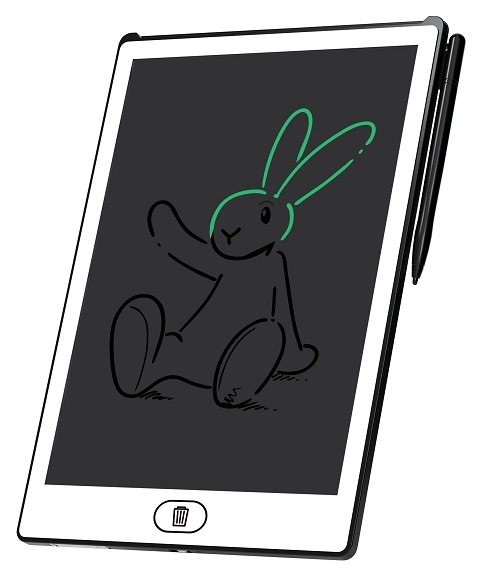 Biela LCD GoGEN Bob a bobok so stylusom a predkresleným králikom