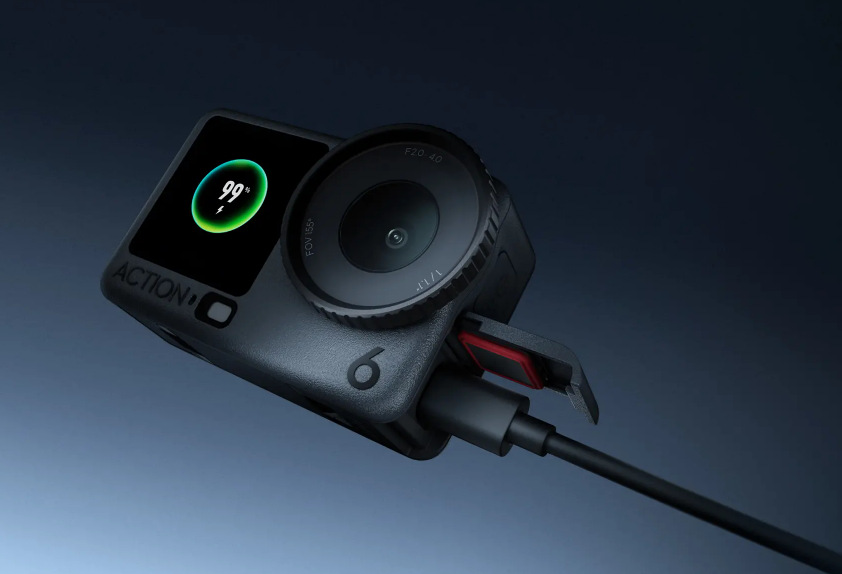 Rýchle nabíjanie a výdrž až 4 hodiny pri kamere Aplikácia DJI Mimo pri kamere DJI Osmo Action 6″ width=