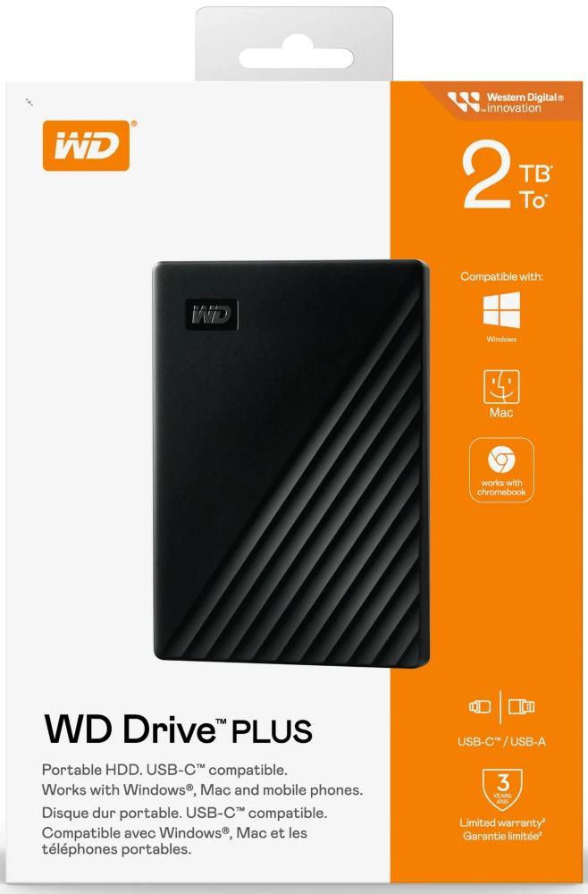 Balenie s externým diskom Western Digital Drive Plus