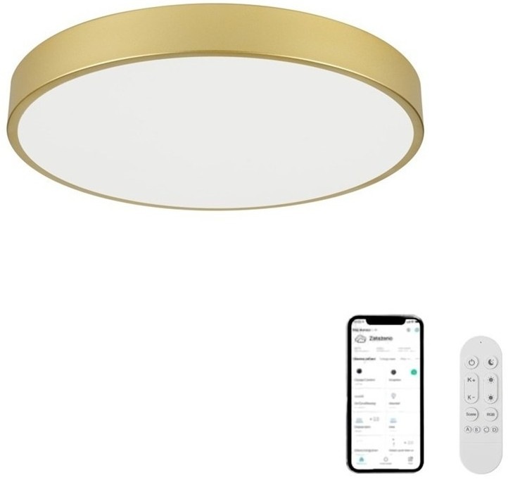 LED stropné svietidlo IMMAX NEO LITE SEMPLICU s výkonom 60 W v zlatej farbe