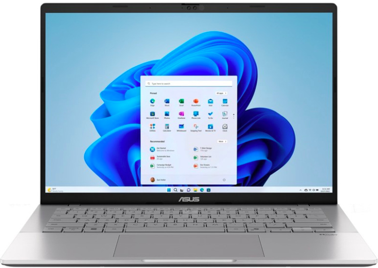 Multimediálny notebook ASUS Vivobook S14 M3407GA-OLED013W v striebornom prevedení