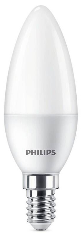LED žiarovka Philips sviečka, 5W, E14, teplá biela