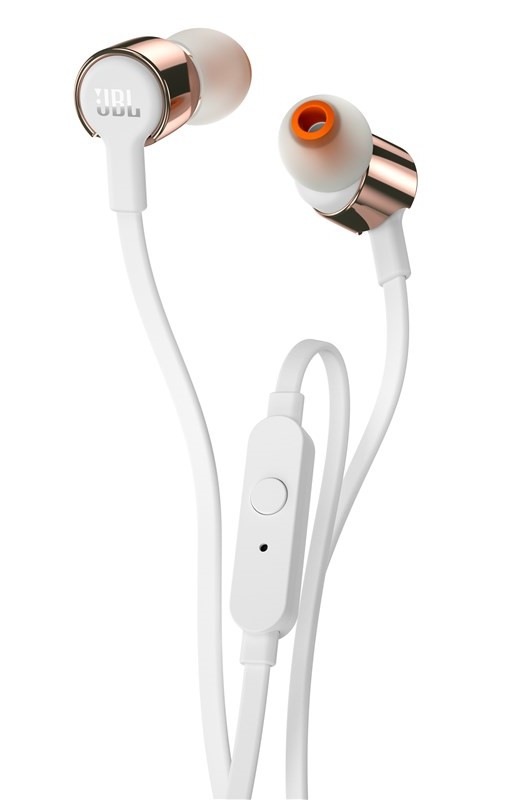 Slúchadlá JBL T210 - ružová/zlatá
