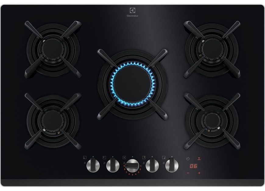 Plynová varná platňa Electrolux KGG753753K čierna