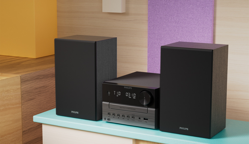 Mikro HiFi systém Philips TAM3505M2 čierny/sivý