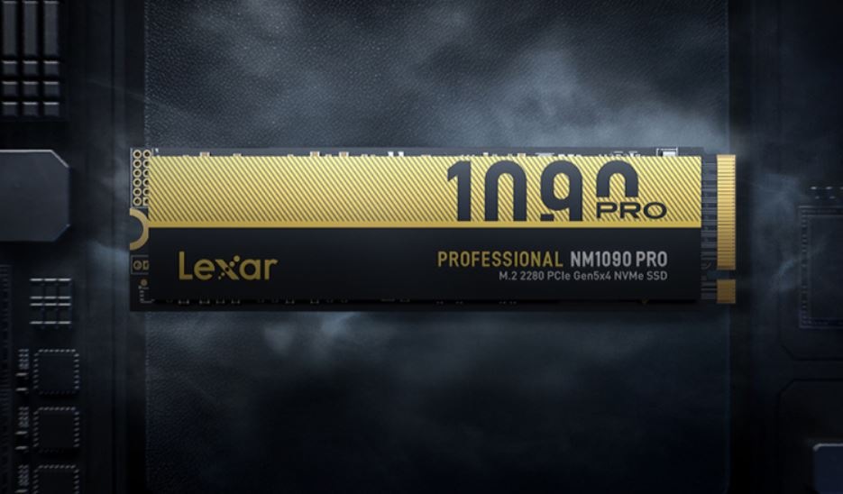 SSD Lexar NM1090 PRO series 4TB PCle Gen5 M.2 NVMe čierny Lifestylové foto SSD Lexar NM1090 PRO series