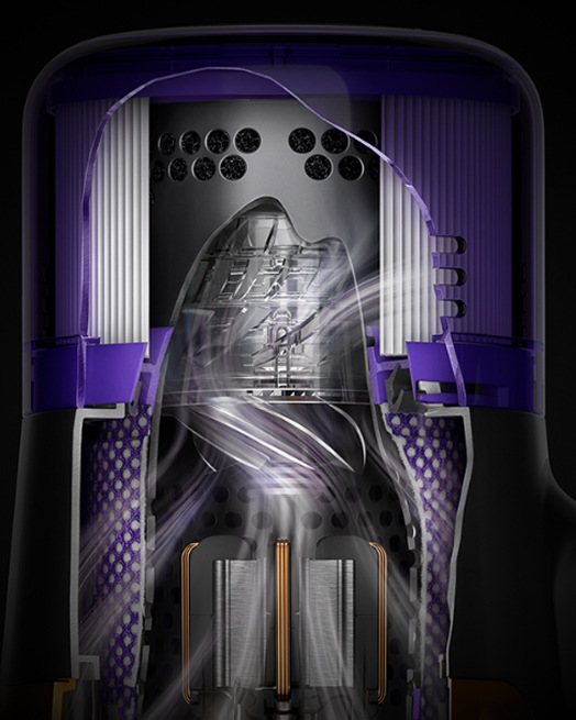 Tyčový vysávač Dyson V12s Detect Slim Submarine + sada pre detailné upratovanie strieborný Detail filtrácie zahŕňajúci HEPA filter vo vysávači Dyson