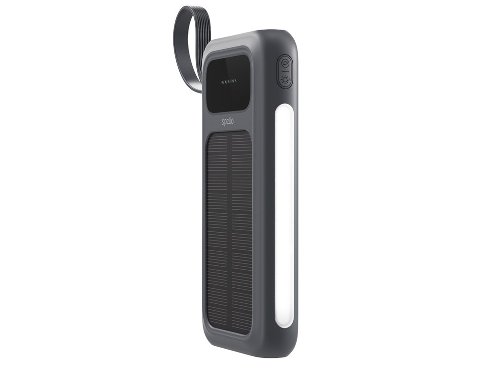 Powerbank Spello by Epico ForcePack 5in1 10000mAh solární, s integrovanými káblami SP15 sivá Powerbanka Spello