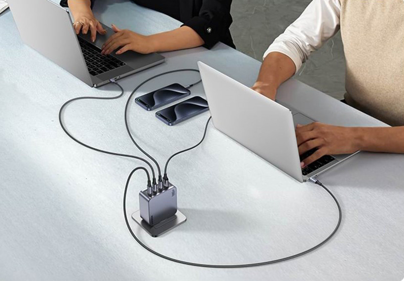 Nabíjačka do siete UGREEN Nexode 160 W GaN, 1x USB. 3x USB-C sivá Nabíjačka do siete UGREEN Nexode 160 W GaN, 1x USB. 3x USB-C - šedá