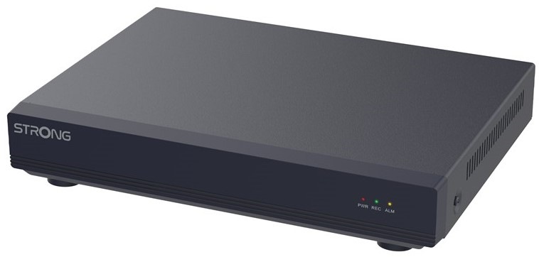 Záznamové zariadenie Strong NVR1120-8P, 8xIP, 8Mpx, 512Mbps, HDMI, VGA, 2× USB, 1× LAN, 1× SATA, 8× PoE - čierna