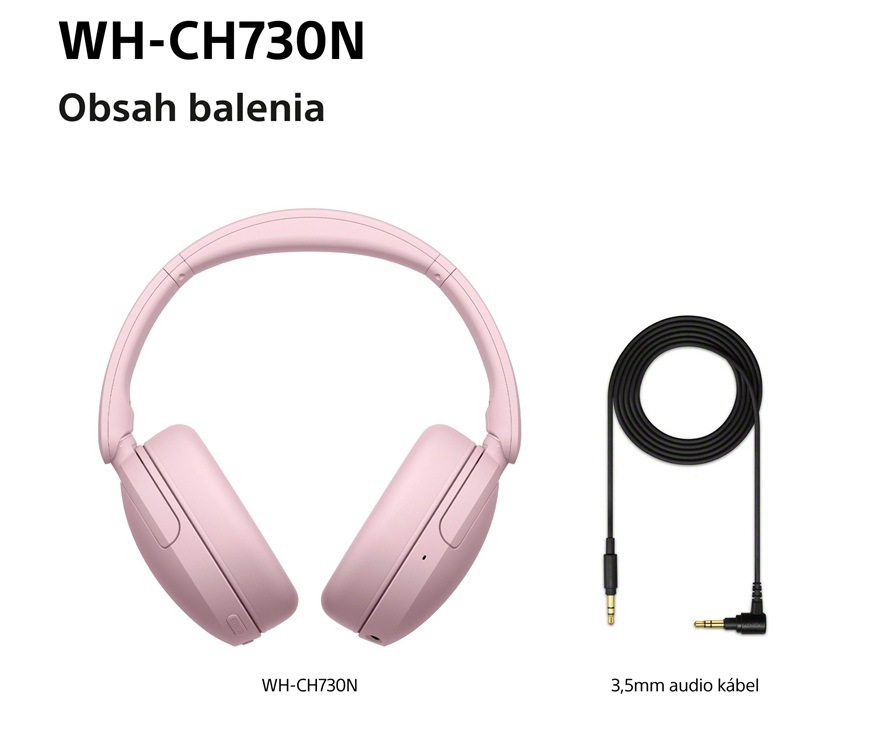 Slúchadlá Sony WH-CH730N ružová Slúchadlá a príslušenstvo.