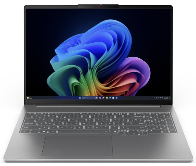 Notebook Lenovo IdeaPad Pro 5 16AKP10 sivý Sivý notebook Lenovo IdeaPad Pro 5 16AKP10 s 16" OLED displejom pri pohľade spredu