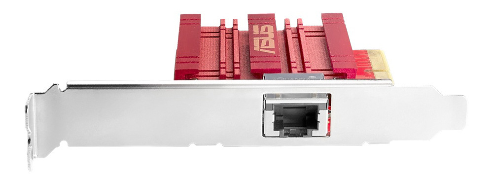 Sieťová karta Asus PCIe XG-C100C V3 červená Zariadenie predstavuje profesionálny upgrade, ktorý zvyšuje výkon počítača a zaisťuje dlhú životnosť.