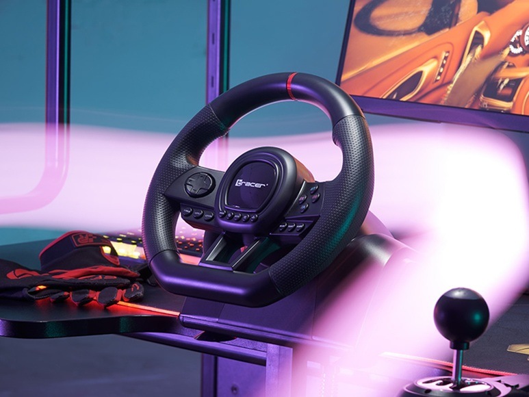 Volant Tracer SimRacer Manual Gearbox 6 in 1 - PC/PS4/PS3/Xone/X360/SWITCH čierny Volant Tracer SimRacer Manual Gearbox 6 in 1 - PC/PS4/PS3/Xone/X360/SWITCH čierny
