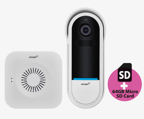 Videozvonček Omajin by Netatmo Wireless Video Doorbell čierny/biely Videozvonček Omajin by Netatmo Wireless Video Doorbell - čierny/biely