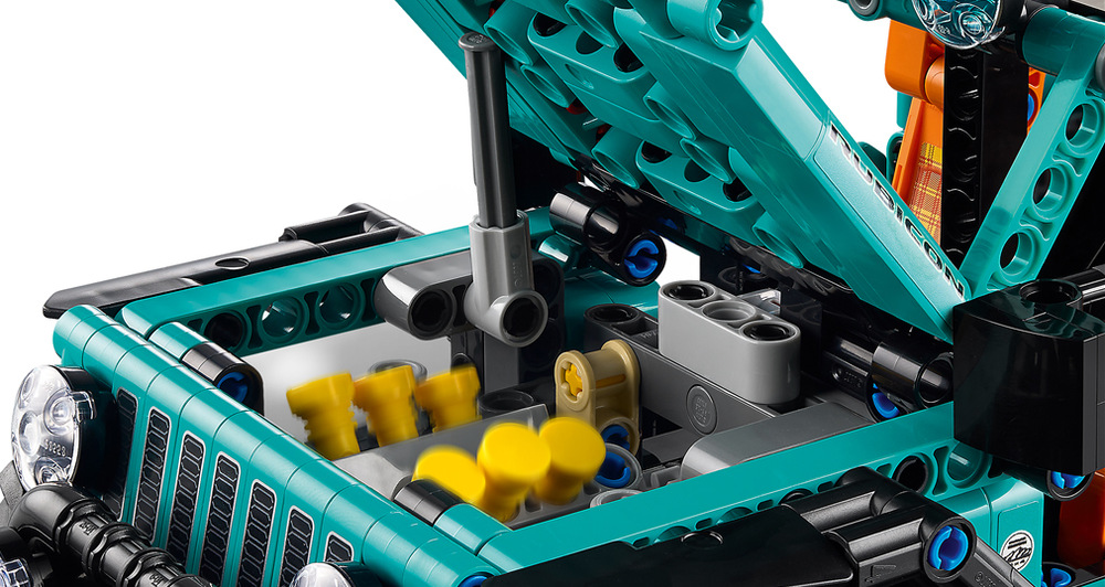 Stavebnica LEGO® Technic 42227 SUV Jeep® Wrangler Rubicon Model Jeepu Wrangler Rubicon deťom približuje automobilové mechanizmy pomocou robustnej konštrukcie, odpruženia a prekážok.