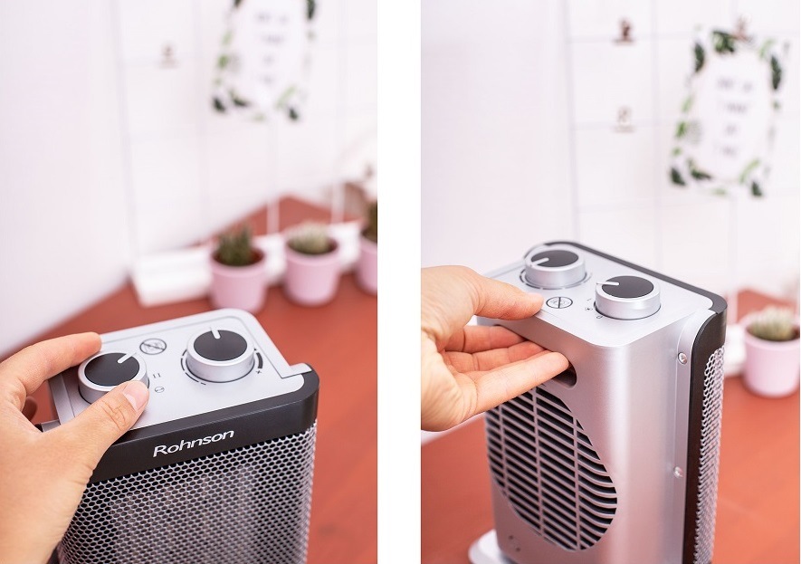 Teplovzdušný ventilátor Rohnson R-8063 čierny/strieborný Teplovzdušný ventilátor Rohnson R-8063 čierny/strieborný