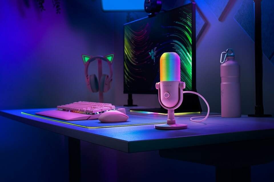 Mikrofón Razer SEIRÉN V3 Chroma RGB ružový Mikrofón Razer SEIRÉN V3 Chroma RGB ružový