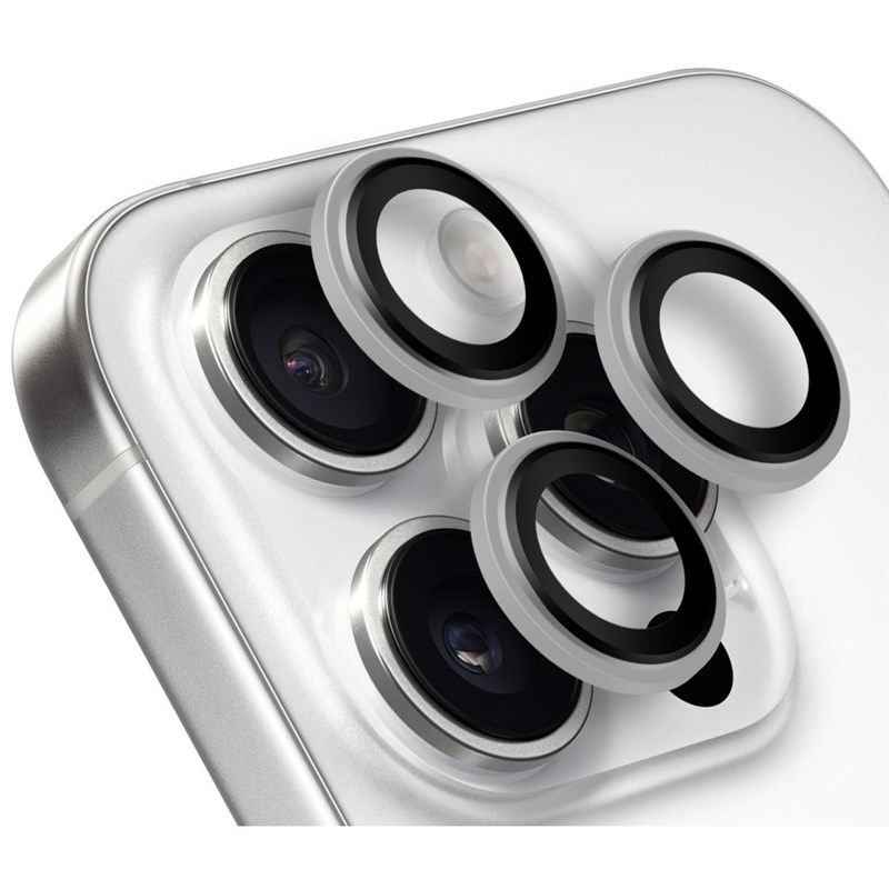 Ochranné sklo šošovky fotoaparátu Obal:Me Lens Protector na Apple iPhone 16 Pro/16 Pro Max biele