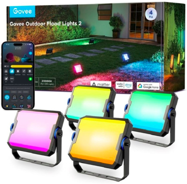 Reflektory Govee Flood Lights 2, SMART LED - čierne
